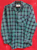 Men's Long Sleeve Printed Checked Shirt